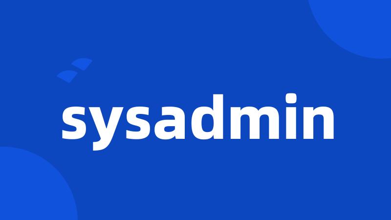 sysadmin