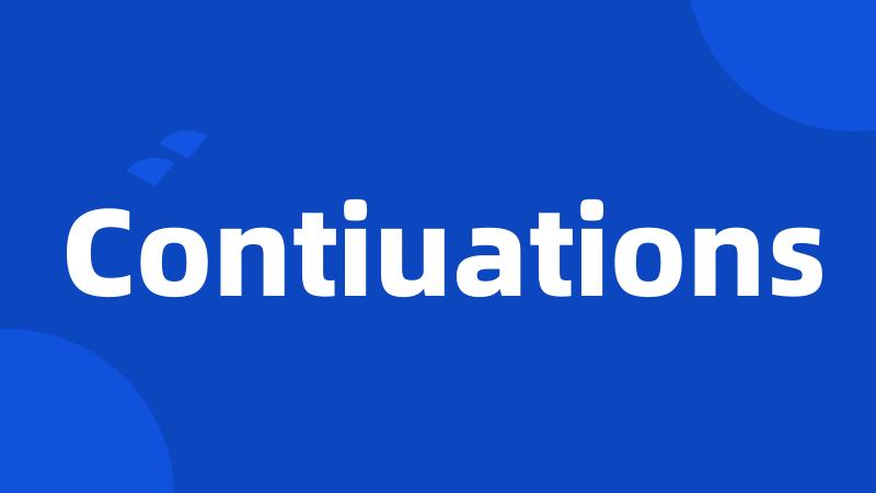 Contiuations