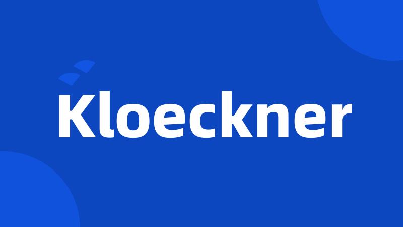 Kloeckner