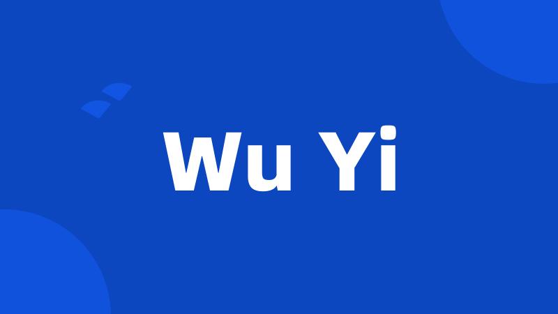 Wu Yi