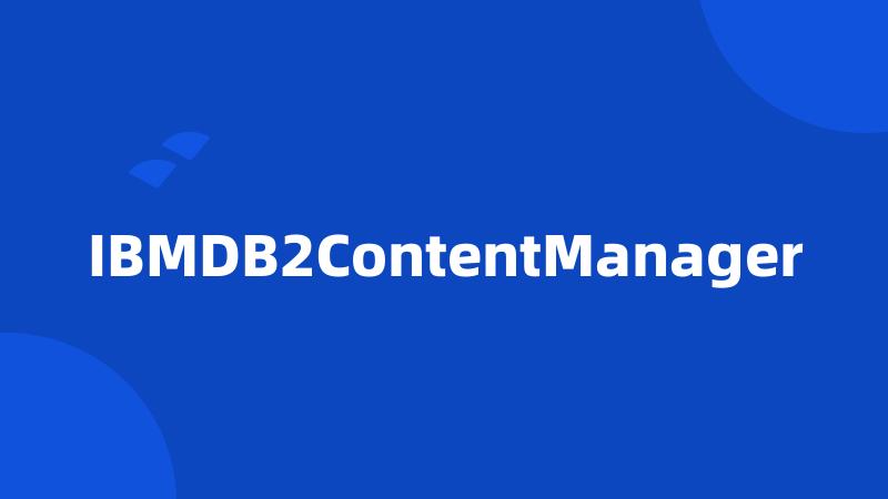 IBMDB2ContentManager