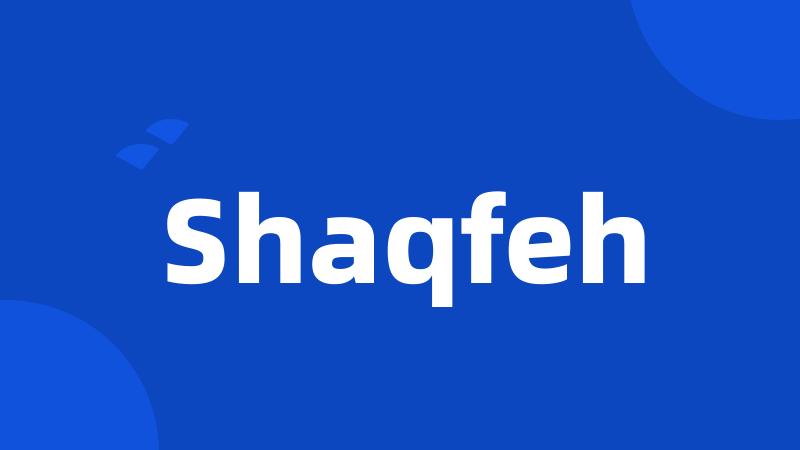 Shaqfeh