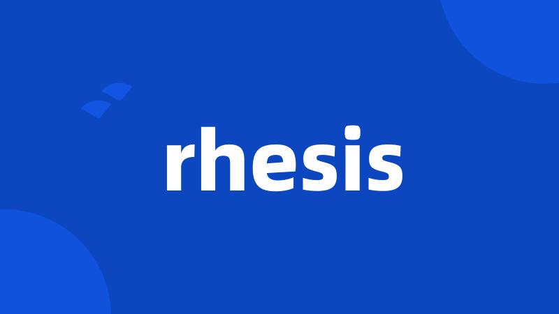 rhesis