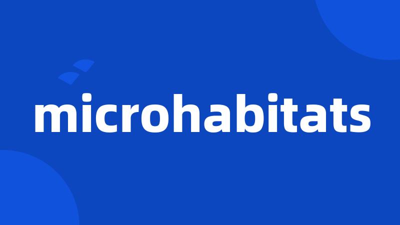 microhabitats