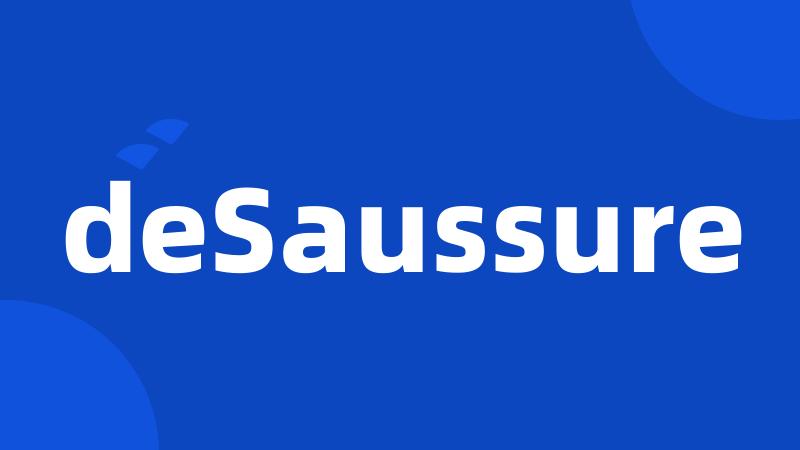 deSaussure