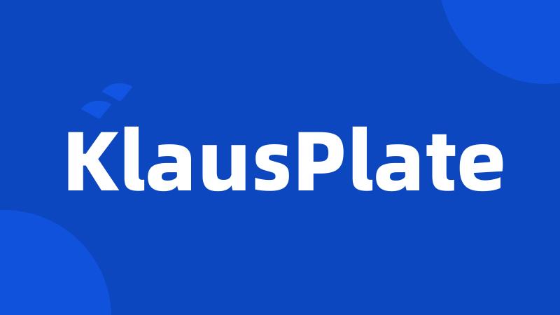 KlausPlate