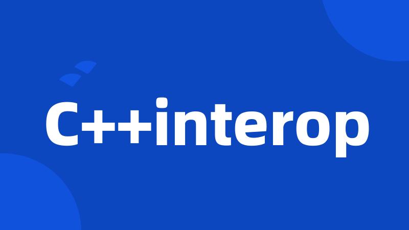 C++interop