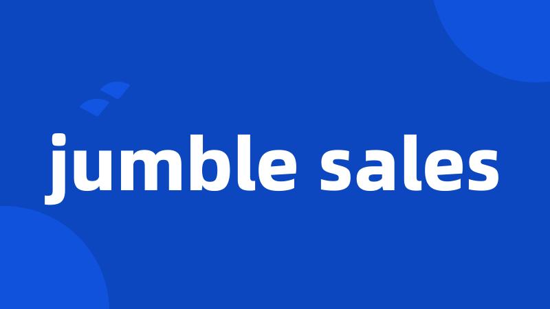 jumble sales