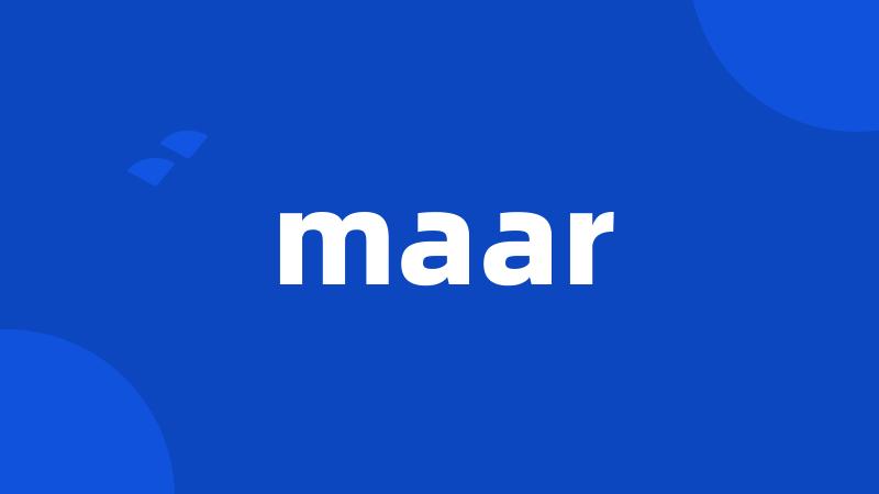 maar