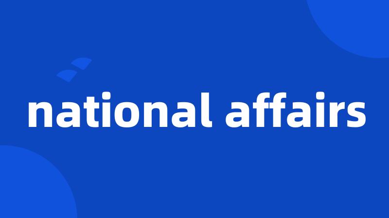 national affairs