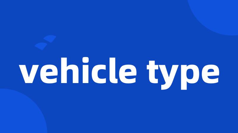 vehicle type