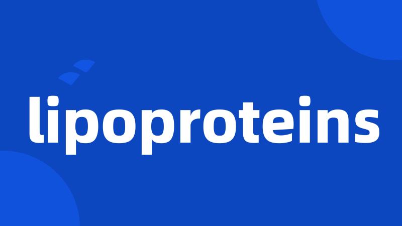 lipoproteins