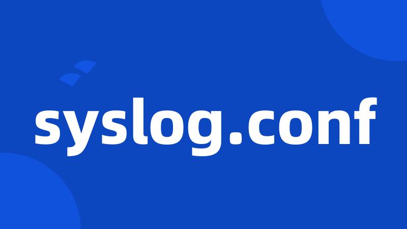 syslog.conf