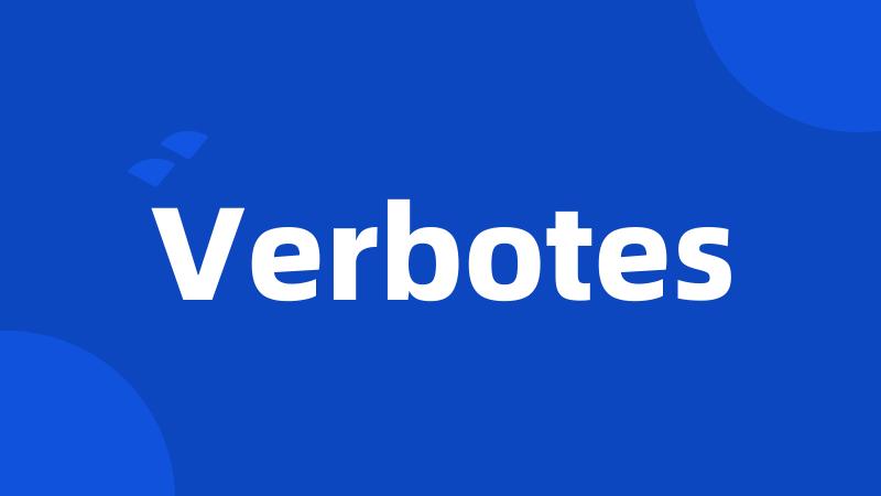 Verbotes