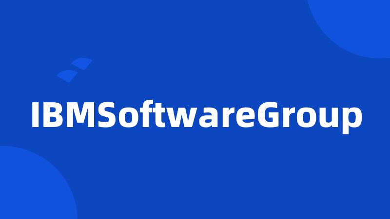 IBMSoftwareGroup