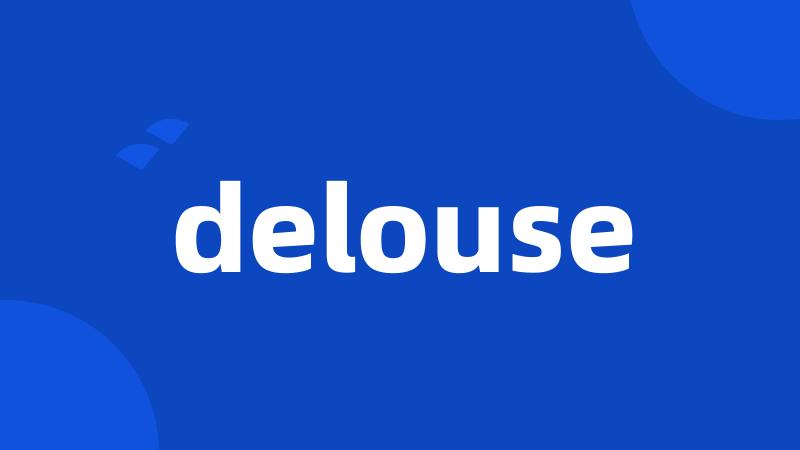 delouse