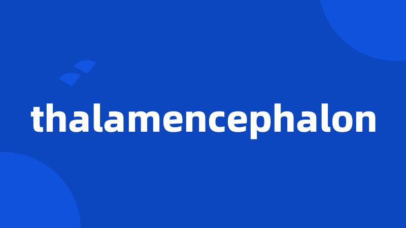 thalamencephalon