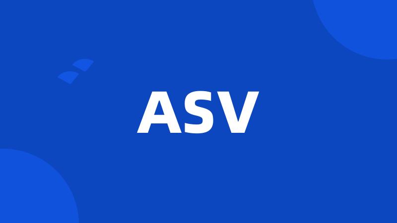 ASV