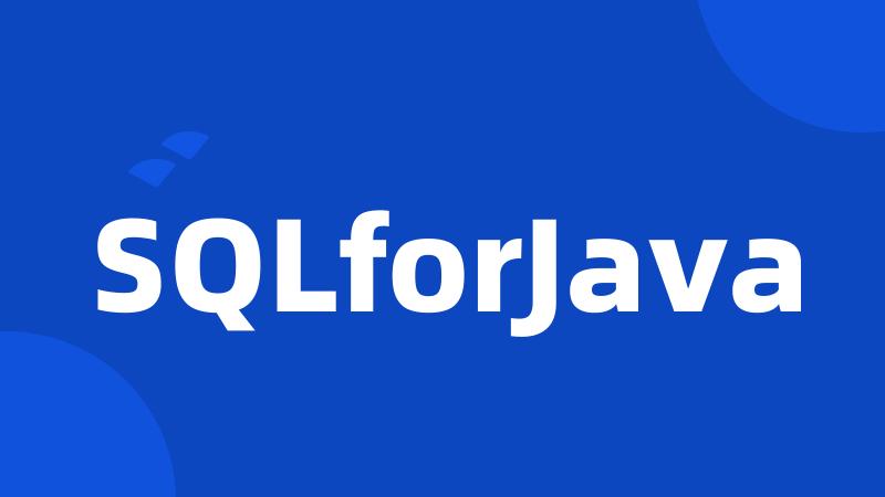 SQLforJava