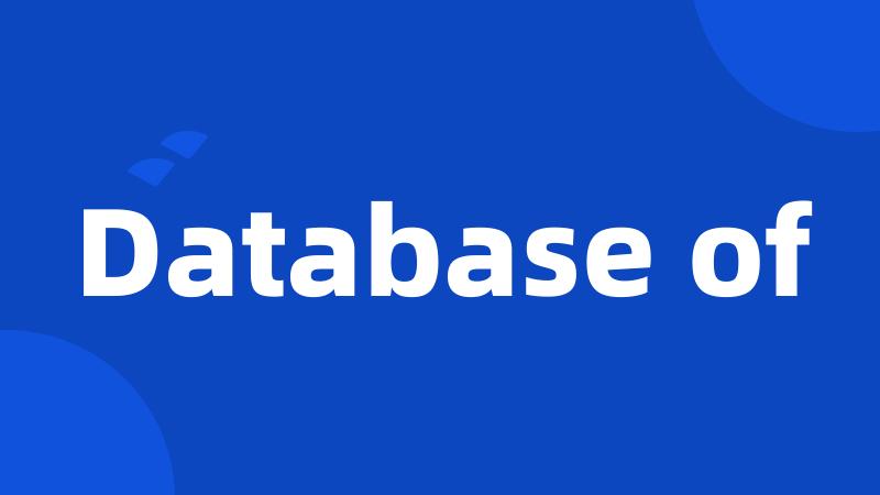 Database of