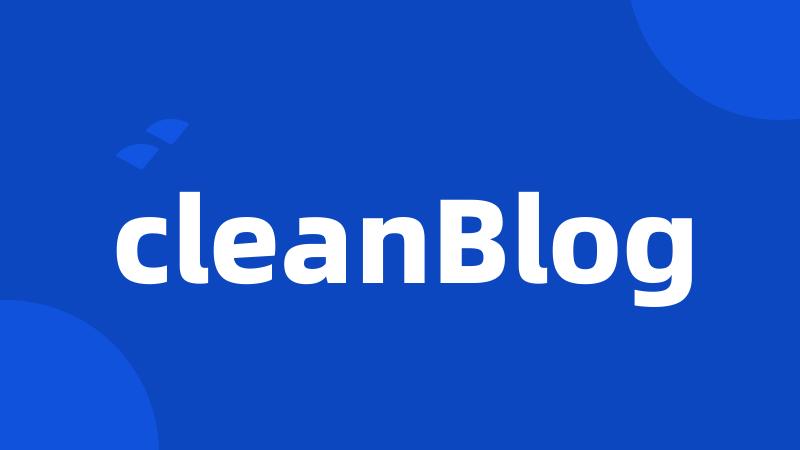 cleanBlog