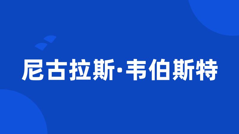 尼古拉斯·韦伯斯特