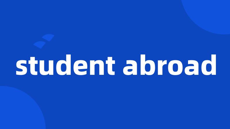 student abroad