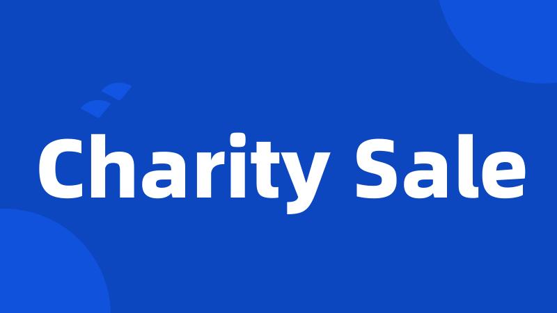 Charity Sale