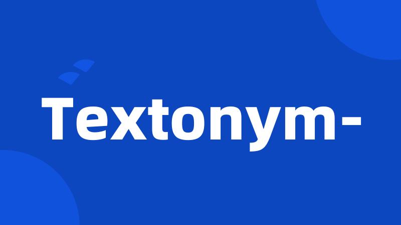 Textonym-