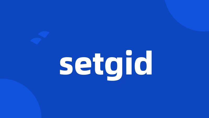 setgid