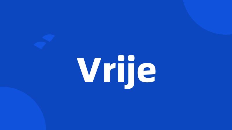 Vrije