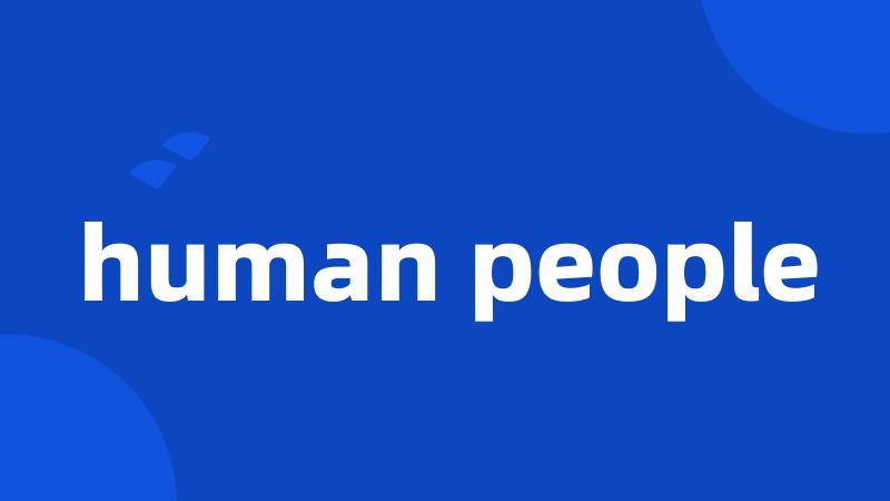 human people