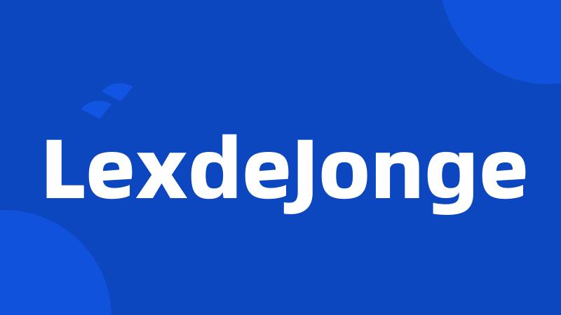 LexdeJonge