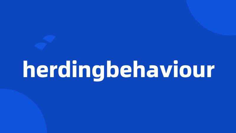 herdingbehaviour