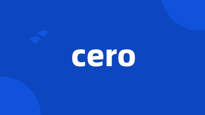 cero