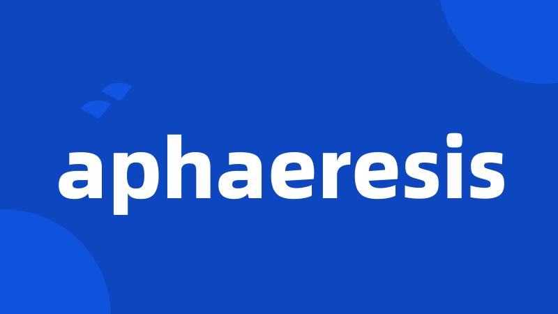 aphaeresis