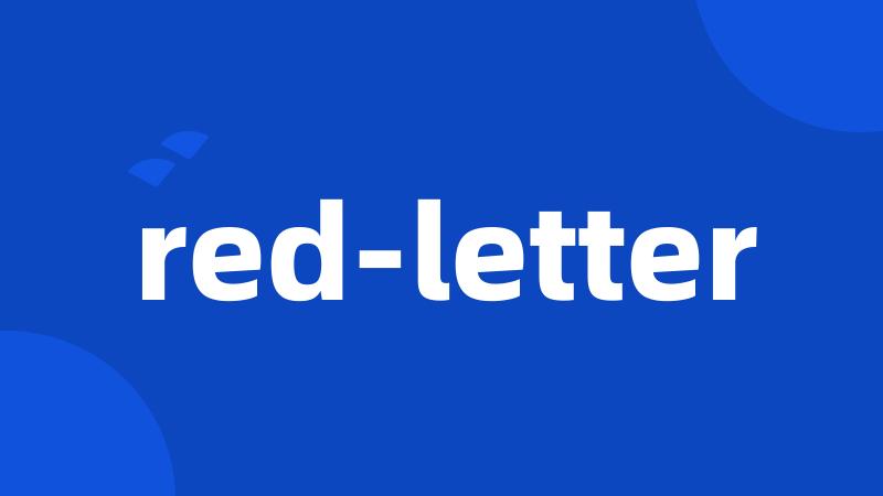 red-letter