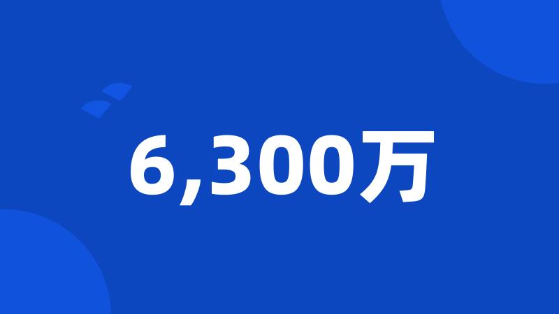 6,300万