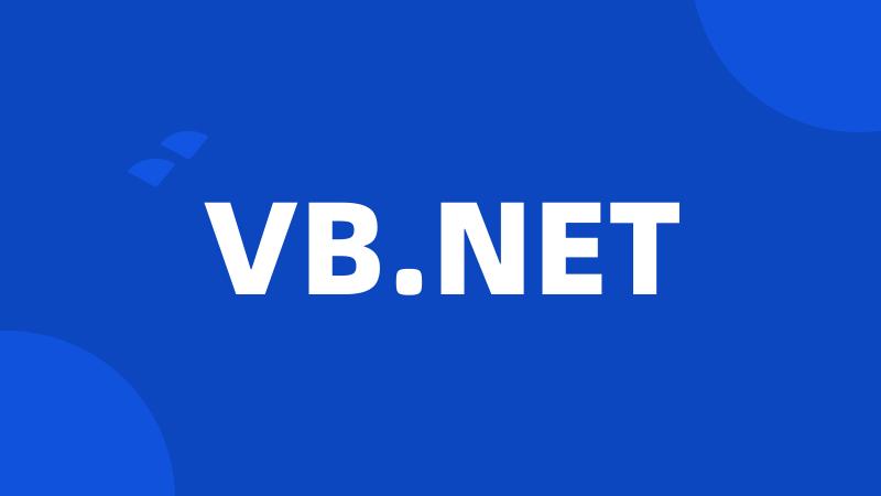 VB.NET