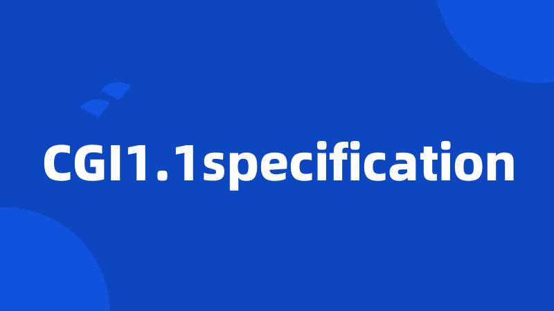 CGI1.1specification