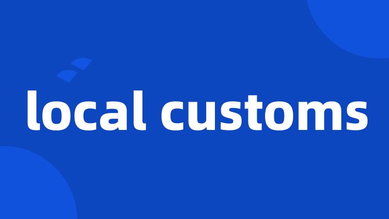 local customs