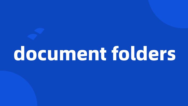 document folders
