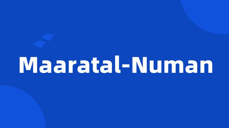 Maaratal-Numan