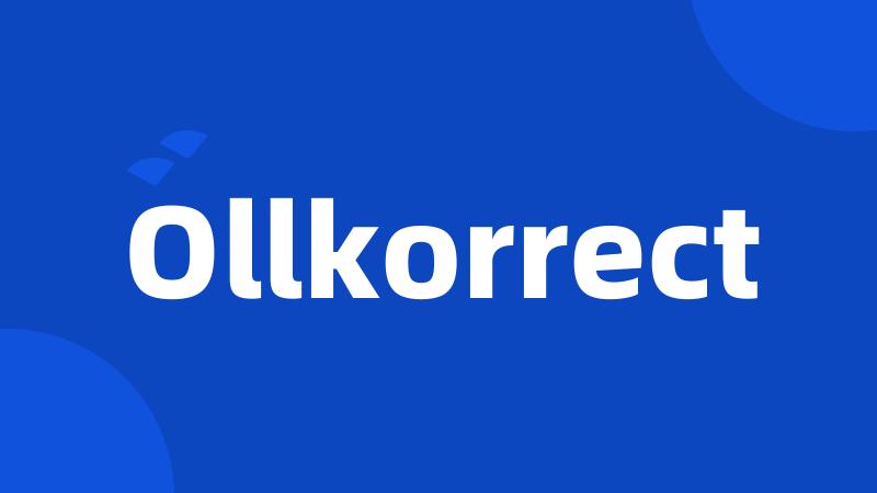 Ollkorrect