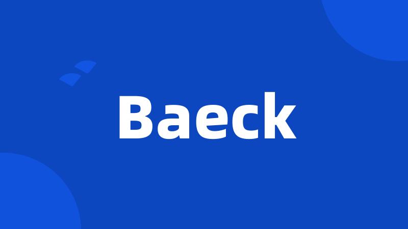 Baeck