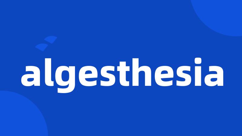 algesthesia