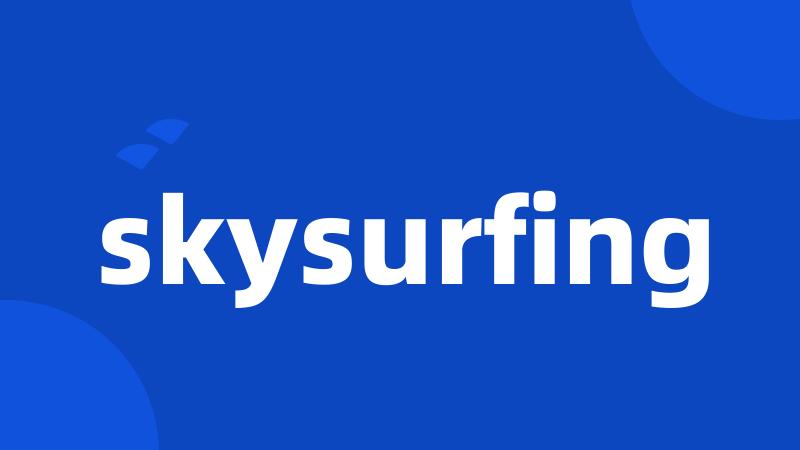 skysurfing