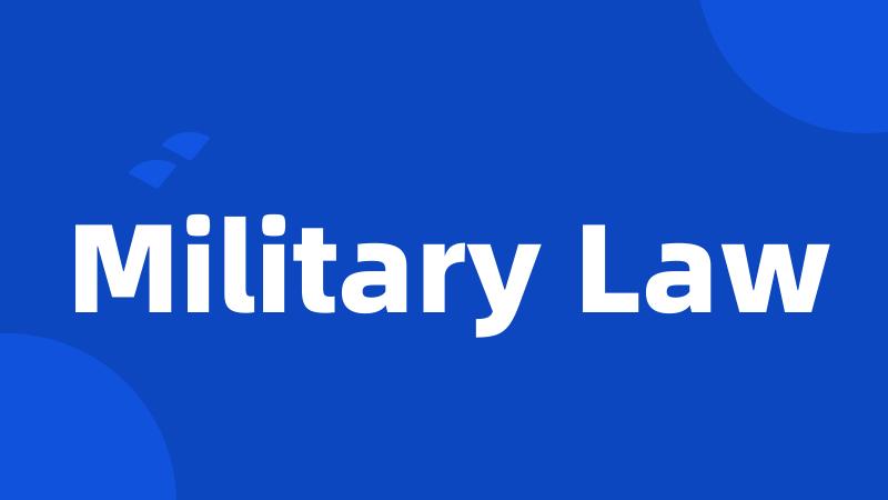 Military Law