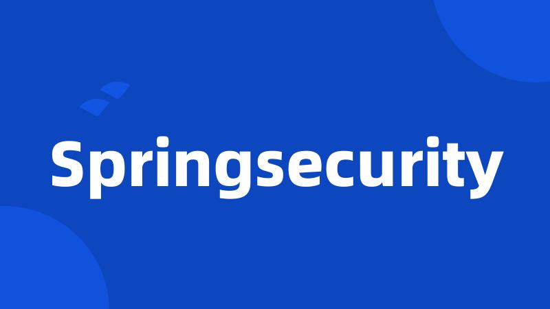 Springsecurity