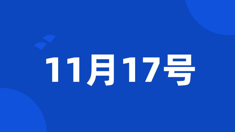 11月17号